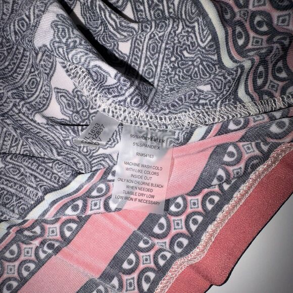 Calvin Klein Womens Multi Color Print Sleeveless Drape Neck Tank Top Size 3X NWT - Picture 9 of 9